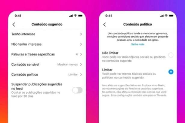 Instagram libera opção que limita exibição de conteúdos políticos